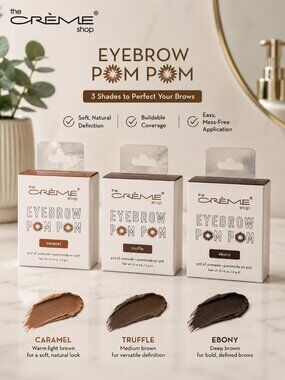 The Crème Shop Eyebrow Pom Pom Pomade 4g | Caramel, Truffle & Ebony | Choose You
